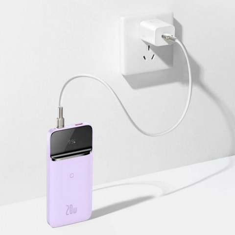 Повербанк с беспроводной зарядкой Baseus Magnetic Wireless MagSafe 10000mAh 20W Purple